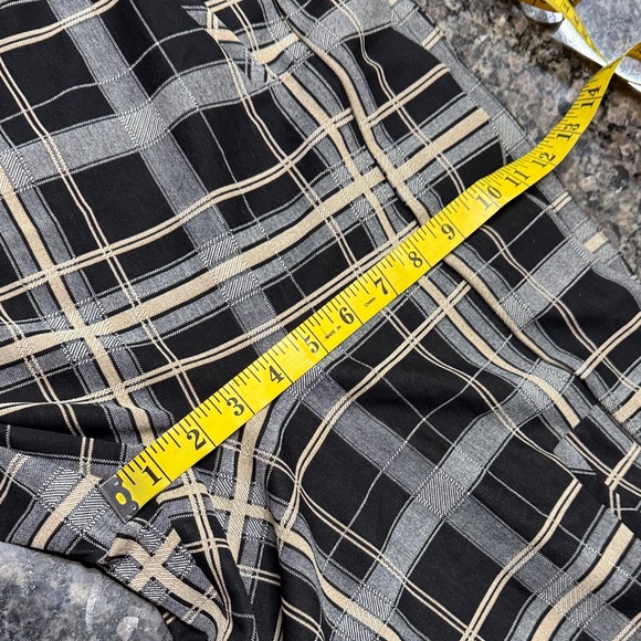New York & Company pull on Plaid checkered high waist trousers Pants NEW L - Picture 13 of 15